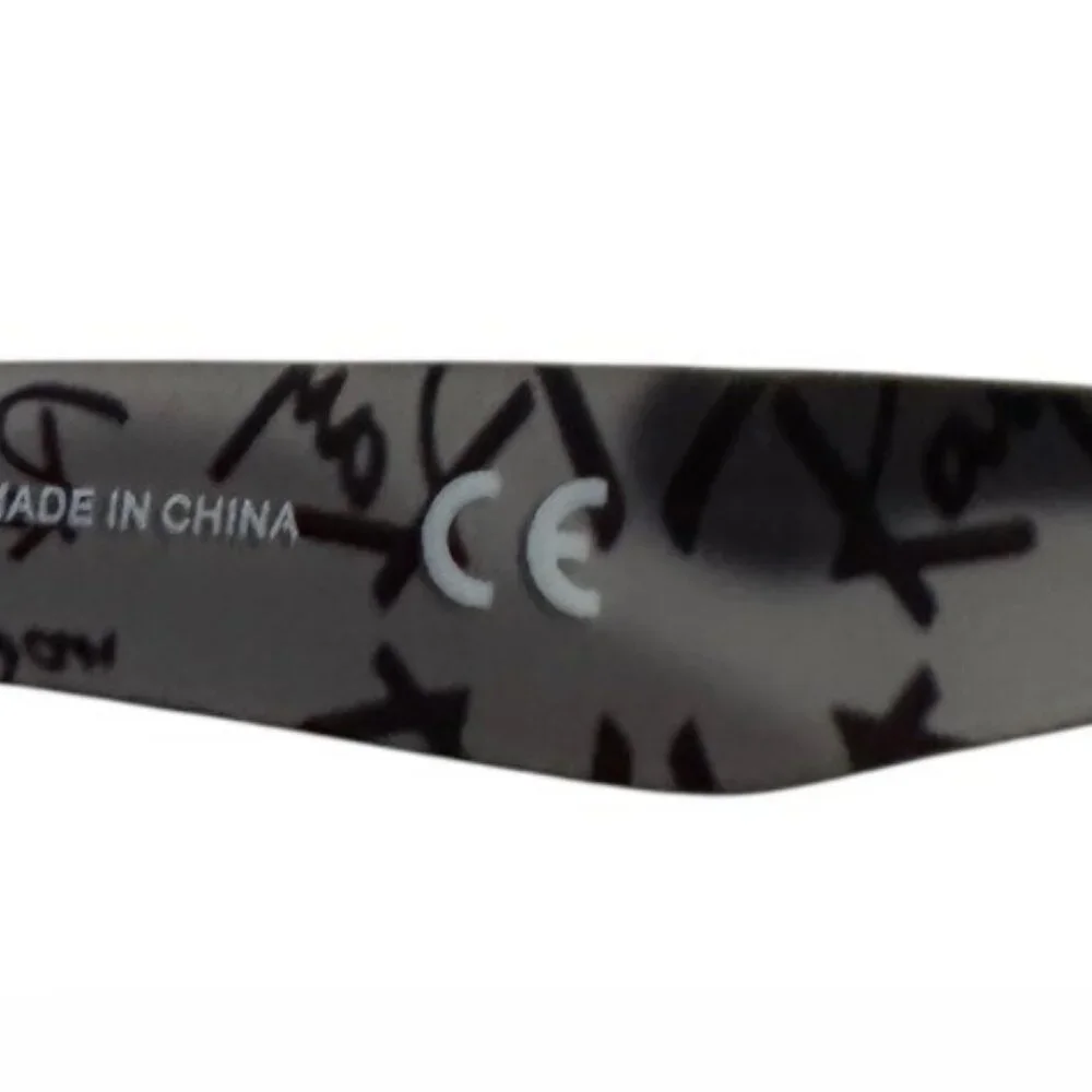 Ray‎ Ban RB 5228 5405 Matte Black Grey Graffiti Rectangular Eyeglasses 53 17 140